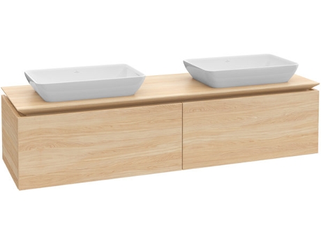 Villeroy &amp Boch Legato Vanity unit B714 1400x380x500mm 2 lavabos iluminación LED