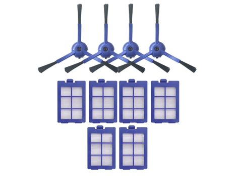 Para peças de aspirador de pó eufy x8 sweeper 4 escovas laterais + 6 filtros
