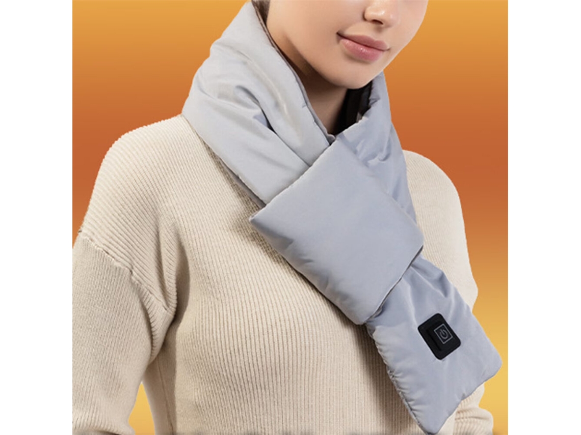 Negra Tengoo Bufanda Térmica Rápida Usb Forro Felpa Plumón Algodón Calentador Cuello Cintura Abdomen Unisex