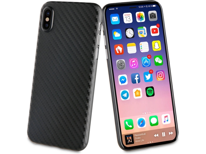 Carcasa iPhone X MUVIT Life Marco Plateado