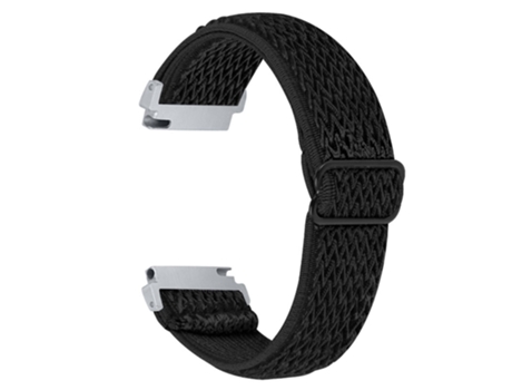 Correa de tela tejida ajustable elástico con hebilla para Samsung Galaxy Watch 46mm/Watch3 45mm - negro