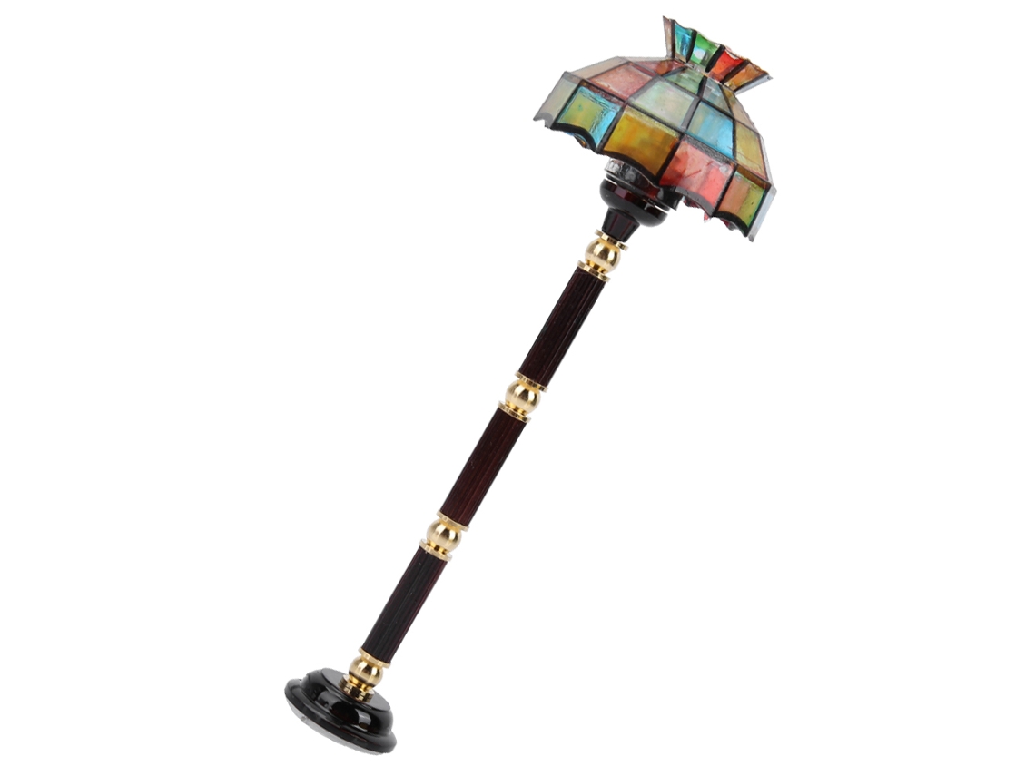 Lámpara De Pie Led Para Casa De Muñecas Accesorio Miniatura 1:12 Mueble Juguete