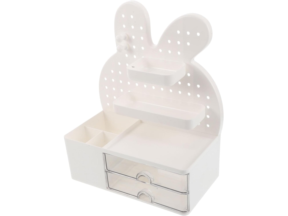 Besportble Caja De Almacenamiento De Plástico Con Forma De Conejo De Amosfun Con Estantes Y Escritorio Para...