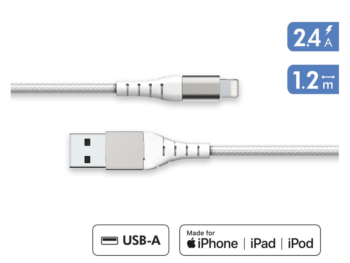 Cable Telemóvel FORCE CASE Blanco