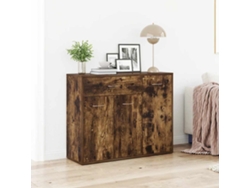 Aparador 88x30x70 cm Roble Ahumado Madera Procesada Dkd Home Decor