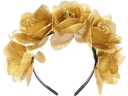 Diadema De Tela Sintética Para Mujer - Rosa Para Carnaval, Fiesta, Accesorio Para El Cabello Realista