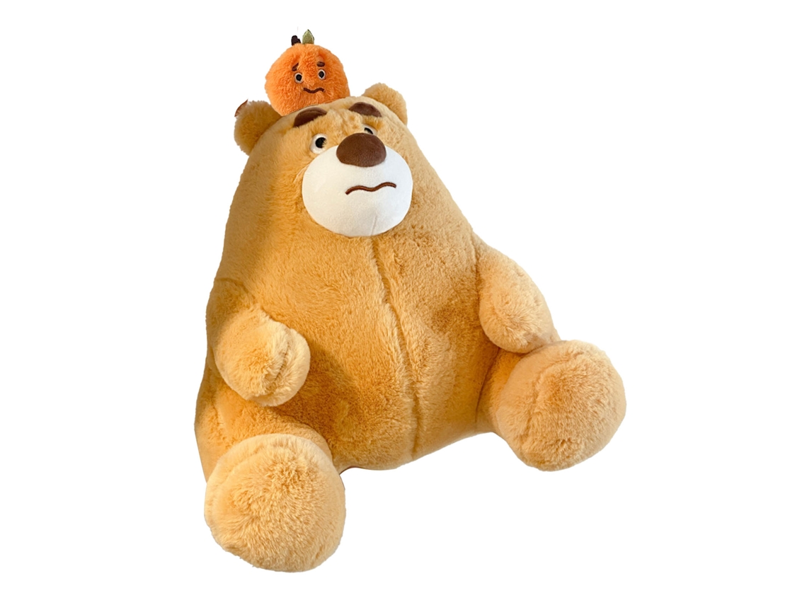 Adorable osito de peluche sentado, suave y cómodo, bonito adorno, naranja, 35 cm, modelo 2026.