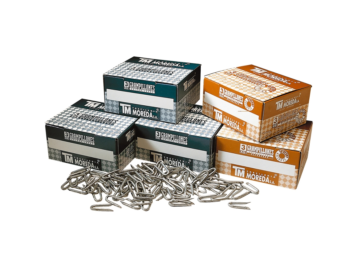 Grampillones galvanizados 18x30 caja 3kg.