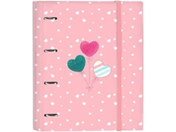 Carpeta de anillas BlackFit8 Globitos 27 x 32 x 3.5 cm Rosa