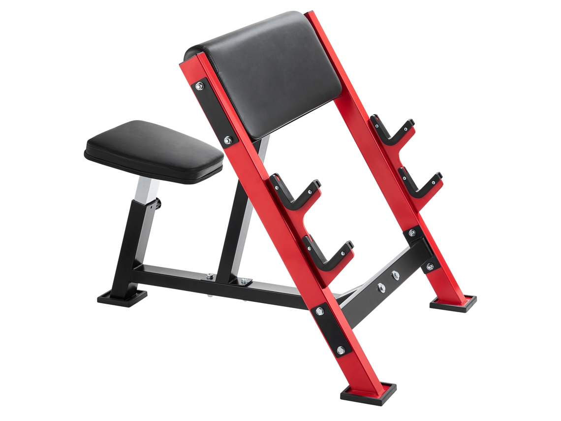 Banco de curl predicador Succebuy, máquina de bíceps ajustable, equipo de barra para gimnasio en casa
