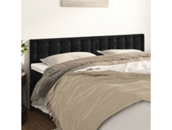 Cabeceros 2 Unidades De Terciopelo Negro 80x5x78/88 Cm