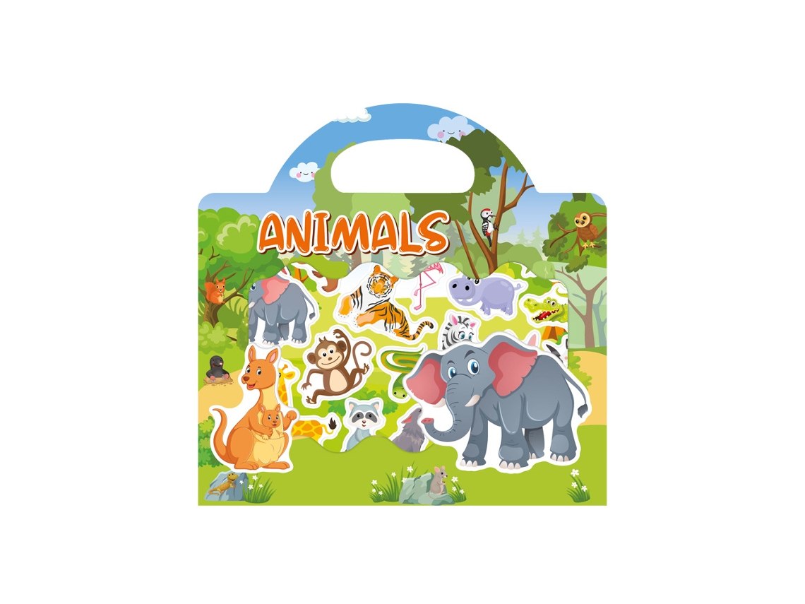 (estilo 5) Nuevo Juego De Rompecabezas Educativo Para Niños, Tema De Animales De Dibujos Animados Reutilizable.