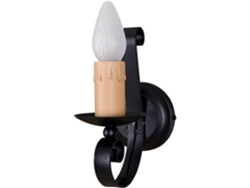 Lámpara de Pared FABRILAMP Rústica (Negro - Metal - 25x12 cm)
