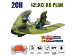 Avión RC Kf802 de 2 canales, listo para volar, control remoto de 2.4 GHz con luz LED, planeador fácil de volar para niños y principiantes. Aeuzwr