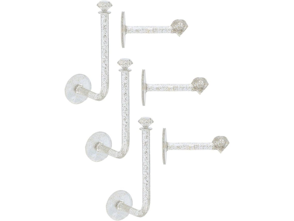 Organizador Pared Pinzas Cabello Gomas Elásticas 6 Piezas Colgar Guardar Dormitorio Baño