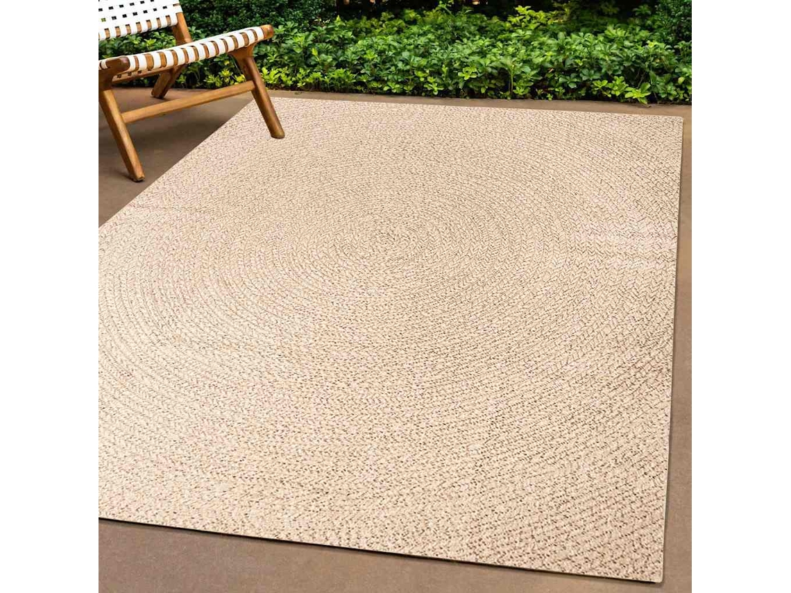 Alfombra Zizur Aspecto Yute Interior/exterior Beige 200x290 Cm