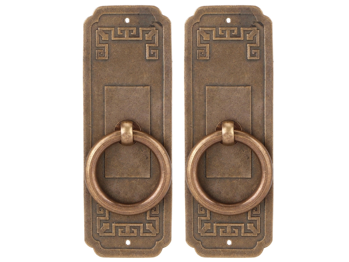 2 Juegos De Manijas De Puerta De Un Solo Orificio Estilo Chino Para Gabinetes De Cocina Y Muebles, 10 Cm