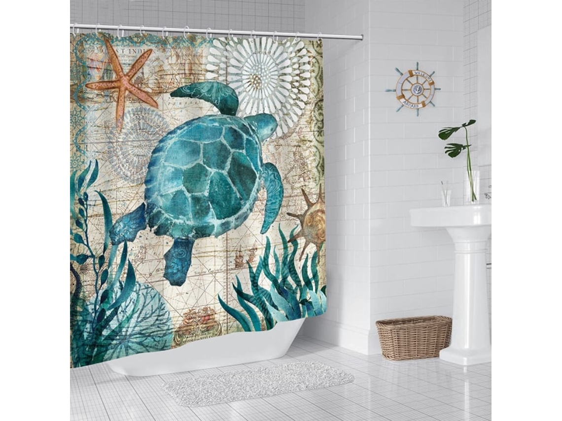 Cortina de ducha impermeable y resistente al moho para baño Ic Jortmrd