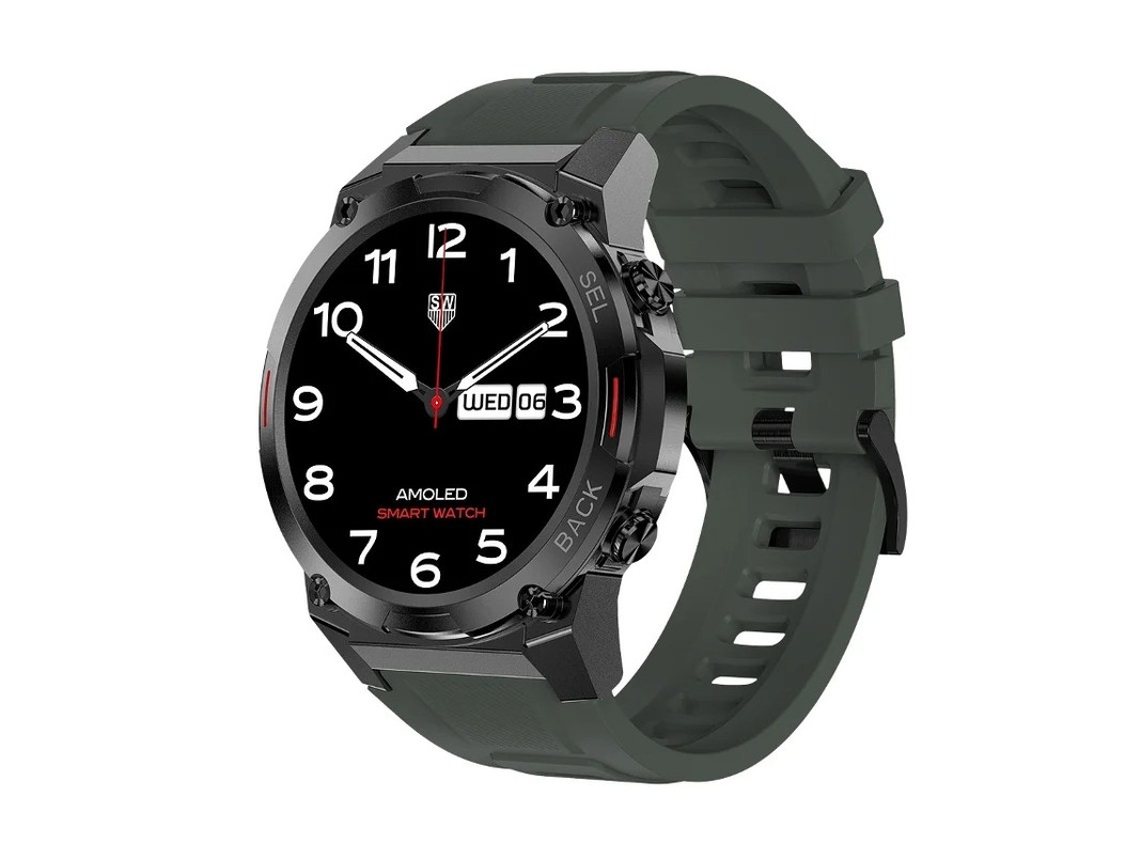 Reloj inteligente militar AMOLED de 1,4 pulgadas para hombre, monitor de actividad física, monitor de ritmo cardíaco, NFC, monitor de sueño, batería Bestvite