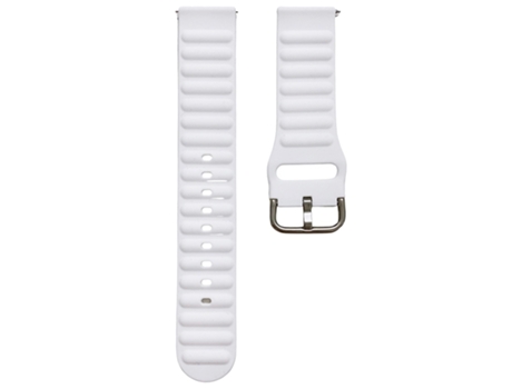 Correa universal para reloj inteligente de silicona de un solo color de 20 mm (blanco)