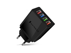 Cargador de Pared con 4* Usb 3.1A Quick Charge 3.0 Negro GOEIK