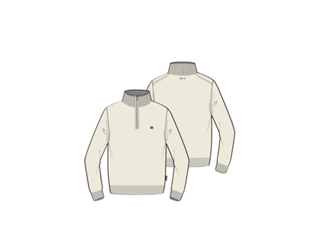 Camiseta de Hombre NAPAPIJRI Cremallera Dain Blanco (2XL)