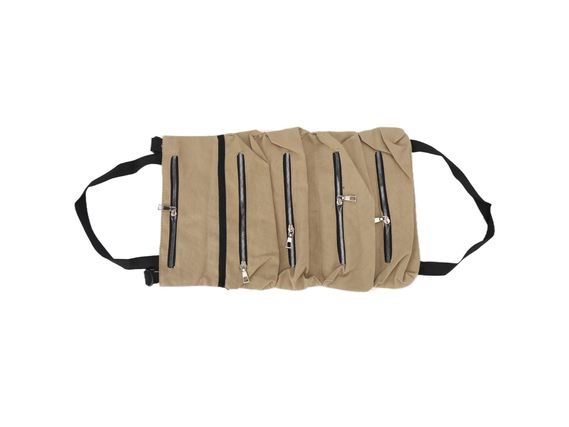 Bolsa De Herramientas Plegable De Lona, Ligera Y Duradera, De Gran Capacidad, Con Cremallera Para Almacenamiento.