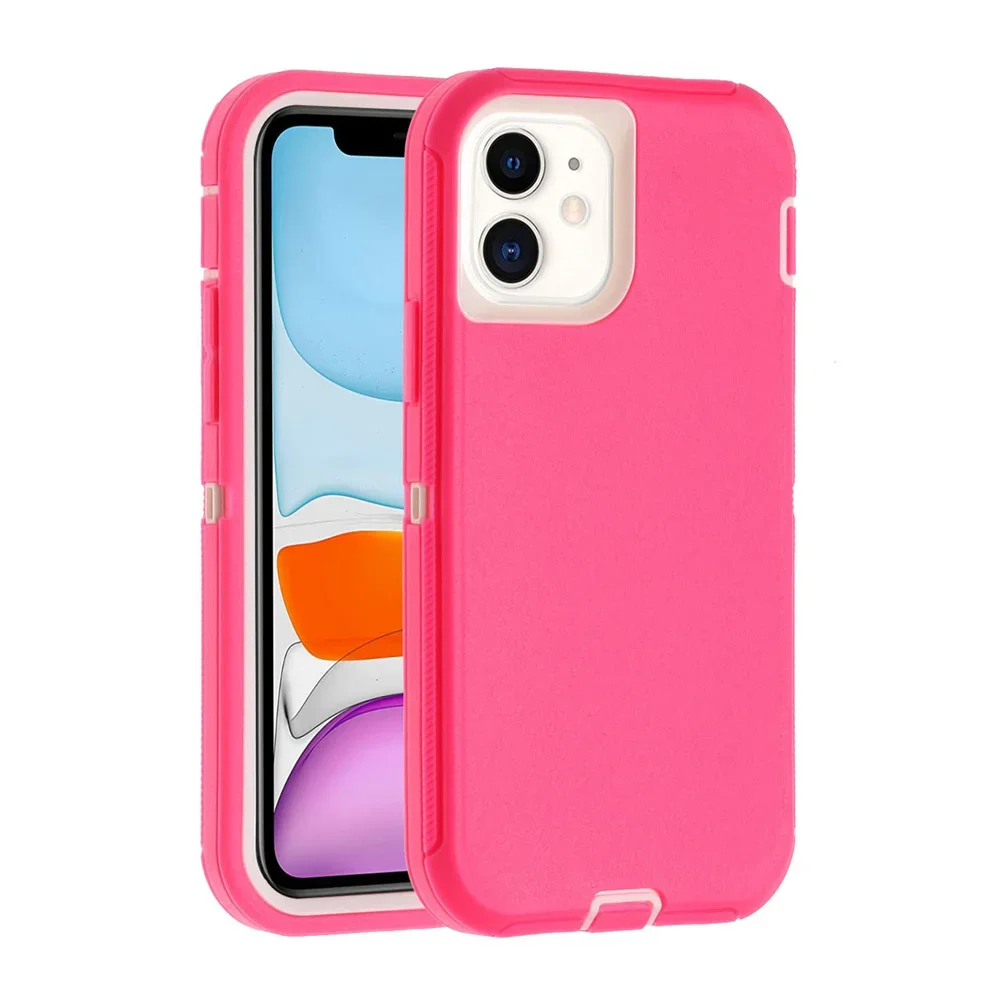 (rosa, Iphone 11 Pro Max) Funda Para Teléfono 3 En 1 A Prueba De Golpes De Grado Militar, Adecuada Para Iphone, Funda Protectora Antivibración.