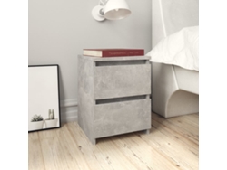 Mesa de Cabeceira LOVELY HOME Mesinha 30X30X40 Cm Contraplacado Cinzento Cimento