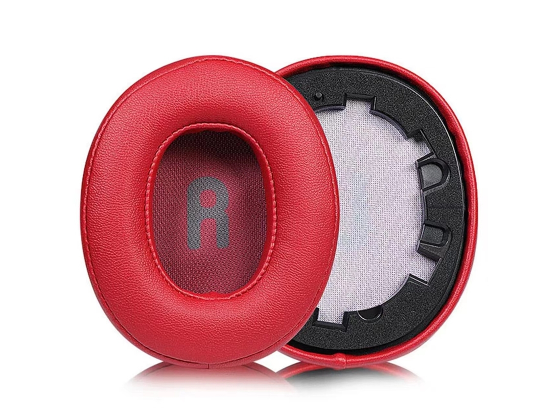 Almohadillas de cuero para JBL Tune 700BT/710BT/750BTNC, 1 par, color rojo Gertiz