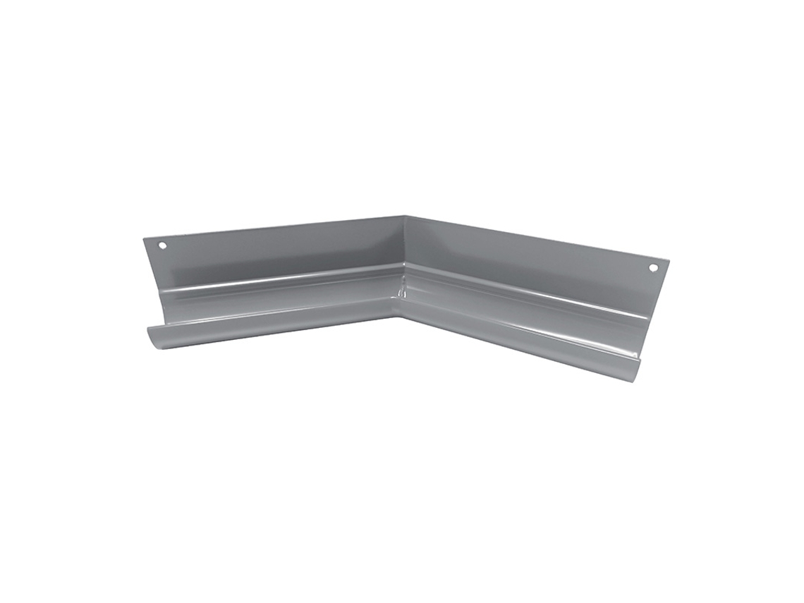 RENOPLAST R50 Ángulo para canalón de aluminio Ángulo interior 135 Gris Canalón para lluvia Canal para tejado Drenaje