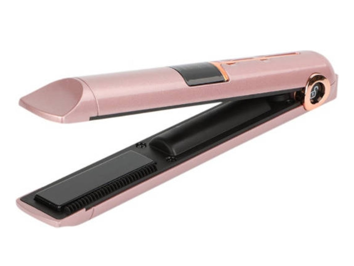 Plancha de pelo inalámbrica recargable por USB Plancha de pelo lacio inalámbrica Mini batería de cerámica Tamaño de temperatura ajustable de YEMAESRE