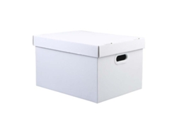 Caja de almacenamiento de plástico grande, portátil y versátil, compatible con tapas, asas y ruedas, color blanco