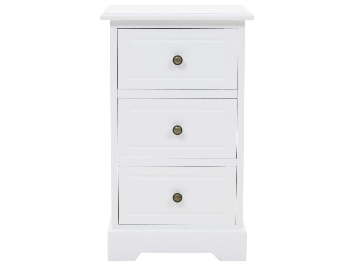 Maison Exclusive - Mesita De Noche Mdf Y Madera De Pino 35x32x59 Cm
