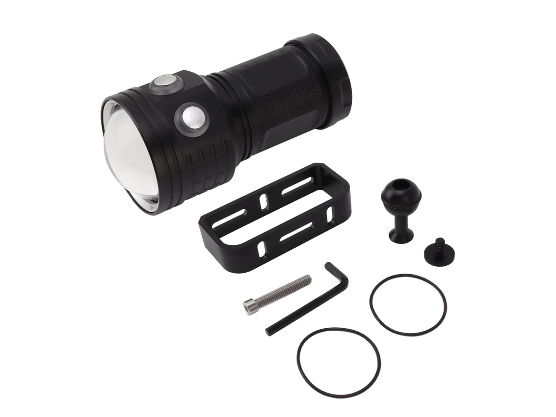2026-linterna Subacuática Profesional 10000lm Ipx8 Impermeable 100m Luz De Relleno Roja Y Azul Para Buceo Y Vídeo
