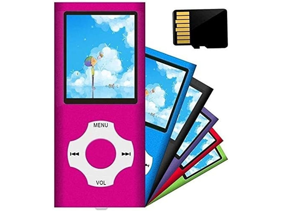 Reproductor De Música Mp3/mp4 Portátil Con Tarjeta Tf De 16 Gb, Compatible Con Música, Vídeo, Grabación De Voz Y Radio Fm.