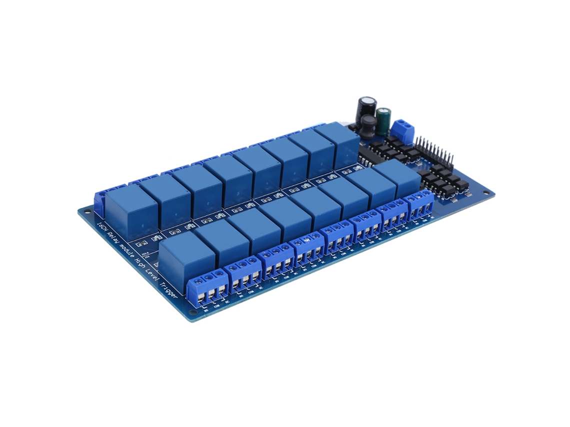 2026dz-módulo De Relé De 16 Canales Electromagnético Para Arm/avr Pic Plc Disparo De Nivel Bajo 5v