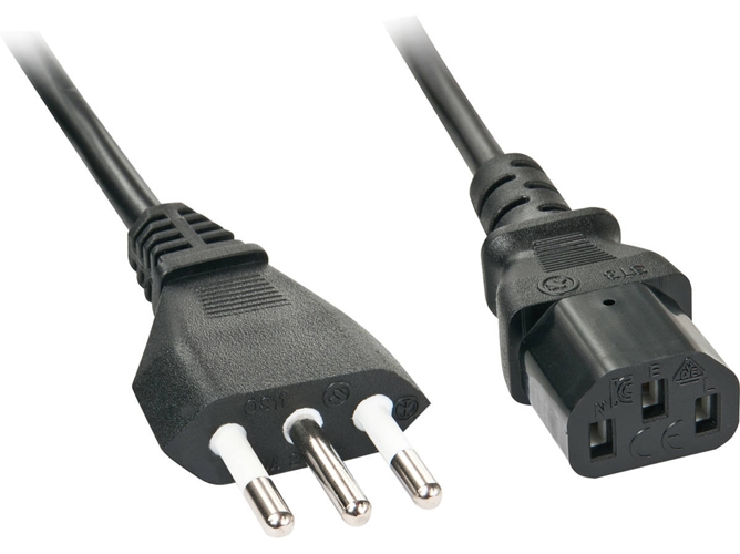 Cable LINDY (2 m - Negro)