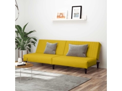 Sofá Cama De 2 Plazas Terciopelo Amarillo