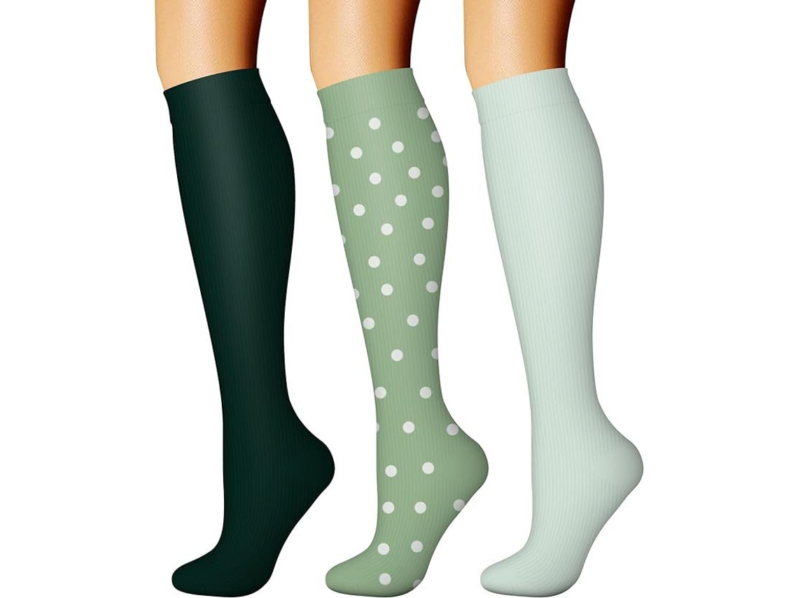 Calcetines De Compresión Digitallab, Paquete De 3, Talla S/m, Para Hombres Y Mujeres, Soporte Circulatorio Para Actividades Físicas