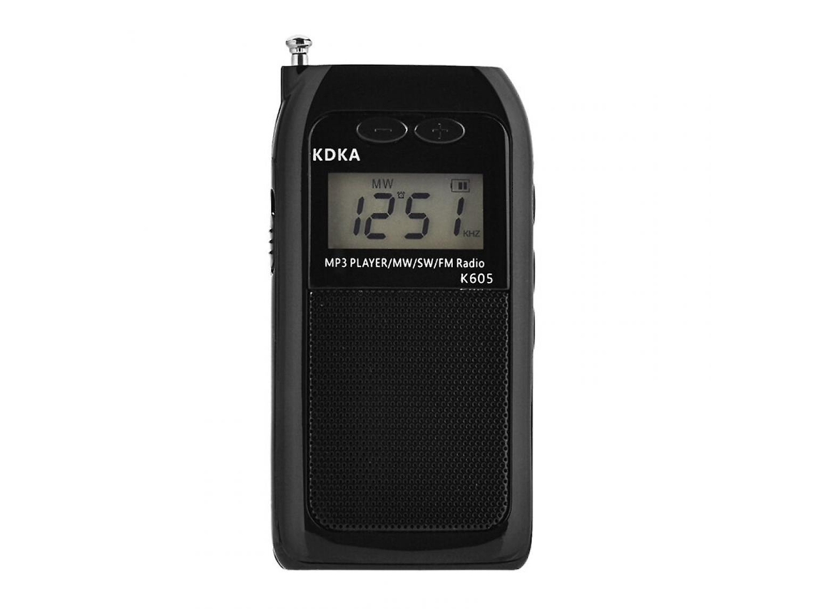 Mini radio de bolsillo FM AM SW MW Receptor de radio de tono digital Reproductor de música MP3 FM/onda corta Estéreo Ushion
