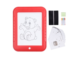 Quadro De Desenho Fluorescente Luminoso Com Canetas Não Tóxicas Brinquedo Puzzle Vermelho