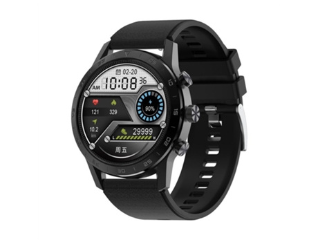 Smartwatch Cargador Inalámbrico Llamada Bluetooth Macho Silicona Negra