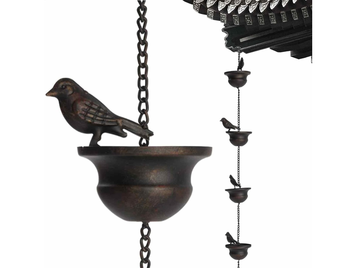 Cadenas Para Canalones: Colgadores Decorativos Estilo Cobre, Cadenas Alternativas Para Bajantes, Duraderas,s A La