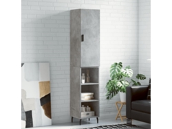 Aparador De Madera Contrachapada Gris Hormigón 34,5x34x180 Cm