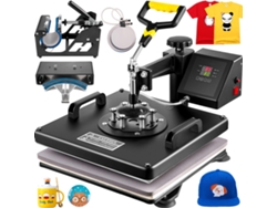 Prensa térmica SucceBuy 5 en 1 de 38 x 38 cm
Máquina de transferencia por sublimación multifuncional para camisetas, tazas, gorras y platos
