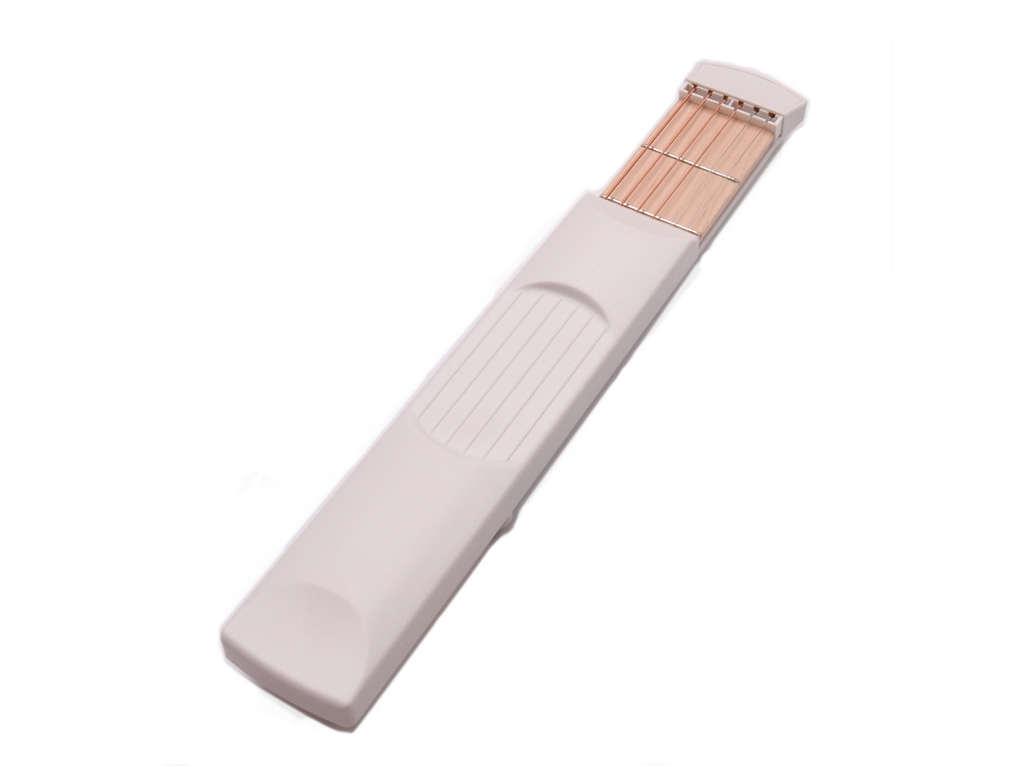 Brazo de práctica de guitarra de bolsillo, herramienta para practicar acordes con 4 trastes Eifson (blanco)