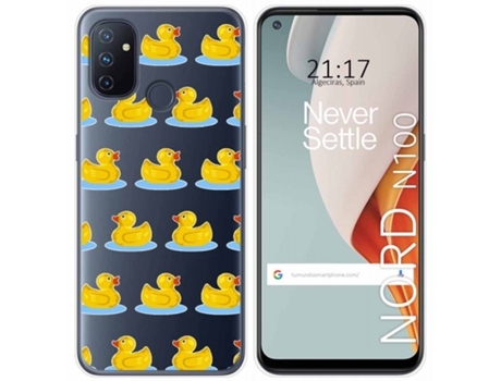 Carcasa OnePlus Nord N100 TUMUNDOSMARTPHONE Dibujos Transparente Multicolor