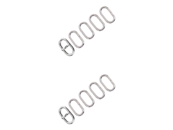 Paquete de clips para correa de reloj Slowmoose, plateados y de acero