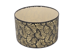 Lámpara De Mesa De Metal Hueco Con Forro Amarillo Para Base E27/e14